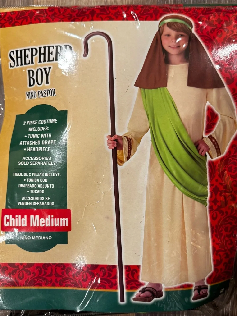Shepherd Boy Costume. Size Medium